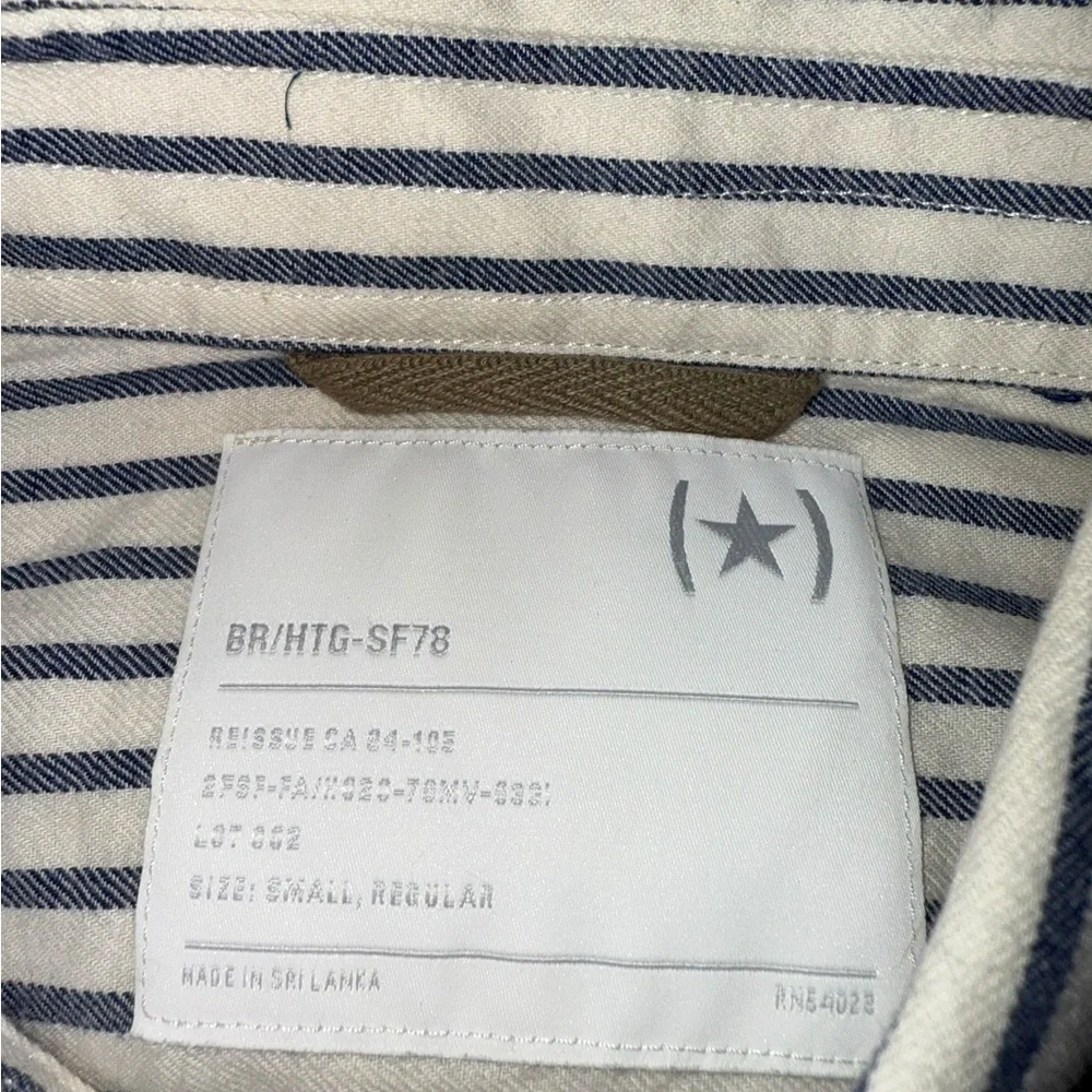Banana Republic Cotton Heritage Collection Striped Button Down Blue & White S